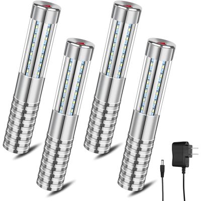 4 Pcs LED Strobe Reusable LED Light Rechargeable Champagne LED Bottle Service and Charger,