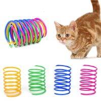 【On Sale】 PETS MART mall 12ชิ้น/ล็อต Cat Spring Toy ของเล่นฝึกสปริงพลาสติกสำหรับโต้ตอบกับสัตว์เลี้ยง