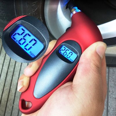 เครื่องวัดความดันลมยาง อิเล็กทรอนิกส์ Digital LCD รถ ยาง Manometer Barometers Tester เครื่องมือ สำหรับ Auto Car Motorcycle