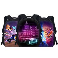 【LZ】✺☎♙  Rocket League Pattern School Bags para crianças jardim de infância estudantes mini mochilas mochilas infantis meninos 2023