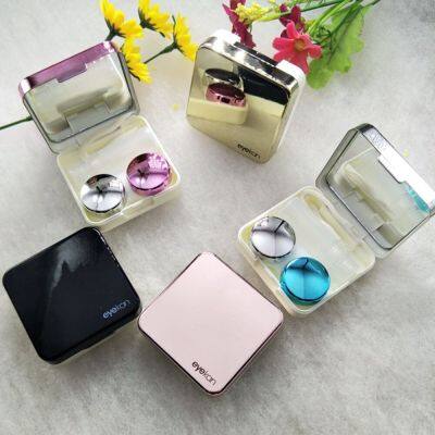 Portable Mini Simple Contact Lens Travel Case Box Container Kit Set Holder With Mirror Mirrors