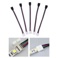 Hippied?10PCS 10mm 4 ขาชายหญิงสายเชื่อมต่อ PCB สำหรับ RGB 5050 3528 LED Strip