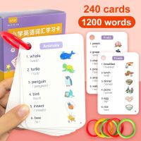 1200 Words English Learning Card Baby Educational Toys English &amp; Chinese Animal Body Cards for Kids Toddler Montessori Gift Flash Cards Flash Cards