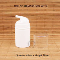 Promotion 10pcsLot Plastic 50ml White Airless Pump Lotion Elmusion Bottle Small 53OZ Women Cosmetic Pot Empty Cream Container