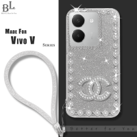 เคส Vivo Y36 Y22S Y02 Y16 Y22 Y35 Y02S Y21 Y33S Y33T Y2S Y21T Y20S Y20i Y12a ไข่มุกพลอยเทียม Y12S กากเพชรส่องแสงเป็นประกายวิบวับเคสโทรศัพท์หรูหราไล่ระดับสีแวววาวเคสโทรศัพท์เงางามเต็มรูปแบบ