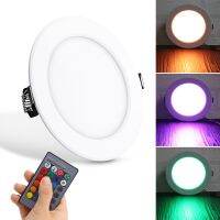 【✱2023 HOT✱】 li62292595258181 ดาวน์ไลท์โคมเพดานปิดภาคเรียนแผง Rgb Led กลม10W พร้อมรีโมทคอนโทรล Ac 85-265V (10W)