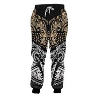 Unisex Casual Sports Pants Male / Female Funny Print Tahiti Polynesia 3D Sweatpants Mens Hiphop Jogging Pants Hawaiian Style