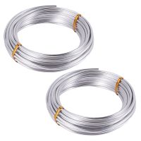 2X 3mm Aluminium Wire 10M Craft Silver Wire for Jewellery Making Clay Modelling Bonsai and Model