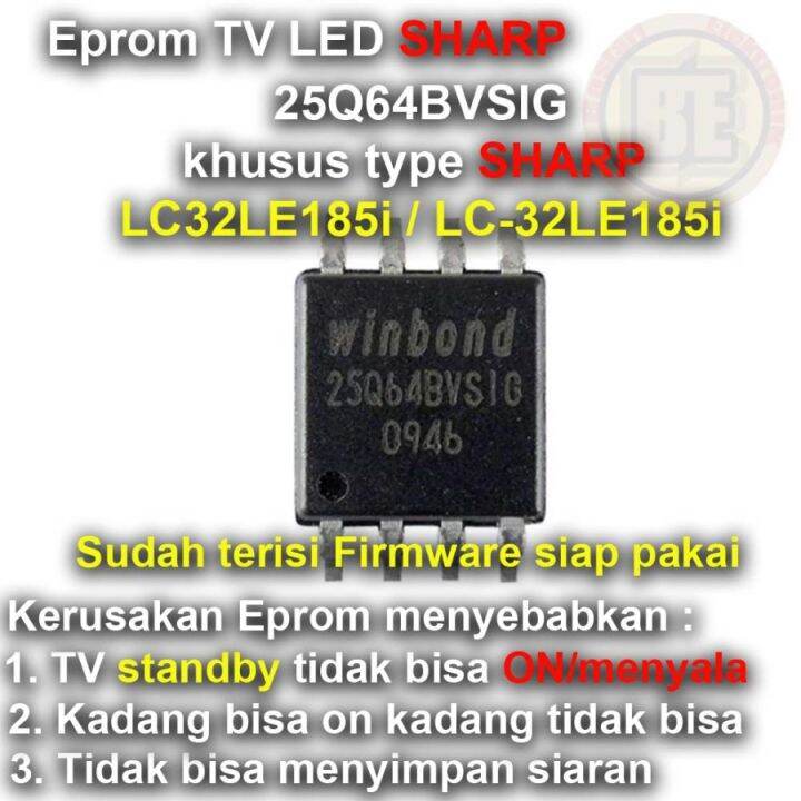 Ic Eprom Firmware TV SHARP LC32LE185i LC32LE185i Lazada Indonesia