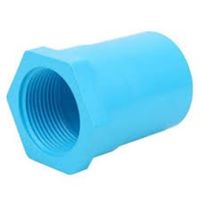 ข้อต่อตรงเกลียวใน-หนา PVC 13.5 สีฟ้า100(4") ตราช้าง SCG.