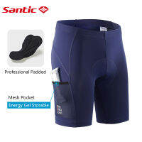 Santic กีฬา unisex กางเกงขาสั้น 4D padding กันกระแทก MTB จักรยานกางเกงขาสั้นผู้ชายผู้หญิงถนนระบายอากาศได้ขี่กางเกงขาสั้นกางเกง WM1C05125