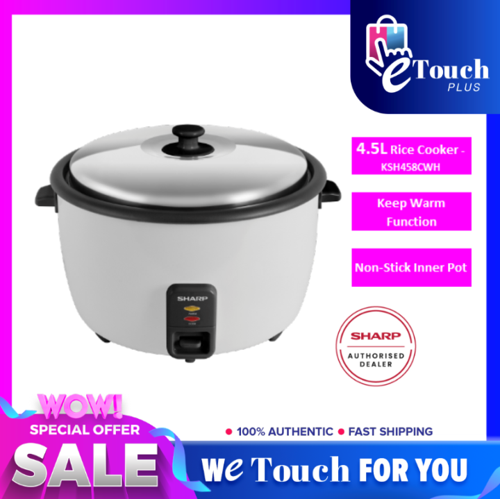 Sharp (ksh458cwh) 4.5L Commercial non stick rice cooker Lazada
