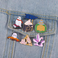 Pinhabit Wizard World Enamel Pin Magic Potion Bottle Bird Messenger Owl Badges Fantasy Literature Bookworm Collect Fans Gifts