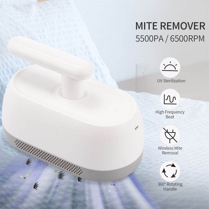 [100 Original] Potable Wireless Mites Removal Instrument Handheld Bed Vacuum Cleaner 5500PA