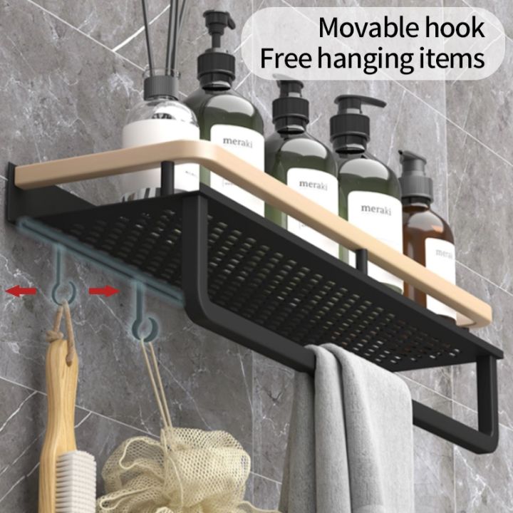 ๑-yunjieya-black-gold-shelf-bathroom-corner-rack-no-drill-shampoo-toilet-shelves-hanger-kitchen-storage-organizers-accessories