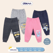 Size 9-36M Quần dài bo gấu cho bé Dokma - chất cotton hữu cơ mềm, mỏng vừa