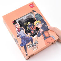 Deli Anime Stationery Set Naruto Pencil Sharpener Eraser Notebook Set Cute School Supplies Accessories Luxury Gift for Kids