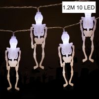 1pcs Halloween Decoration String Lights,10 LED Skull Skeleton light,Halloween Decorations Props for Home Event Party Decoration Supplies for Outdoor,Home,Patio,Garden