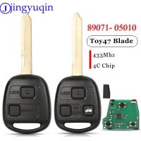 Jingyuqin กุญแจ Mobil Remote Control อัจฉริยะ433MHZ ชิป4C รถยนต์ Toyota Yaris Avensis Corolla Carina ฯลฯ P/n: 89071-05010 Fob TOY47