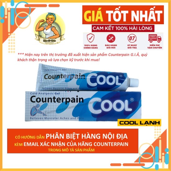 Dầu xoa bóp counterpain lạnh màu xanh - cool - đủ size 30g - 60g -120g - ảnh sản phẩm 1