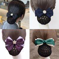 【LZ】umbmh3 Korean Fashion Professional Headwear Nurse Airhostess Net Bag Hair Dispenser Handmade Bowknot Hairpin Exquisite Hair Accessories