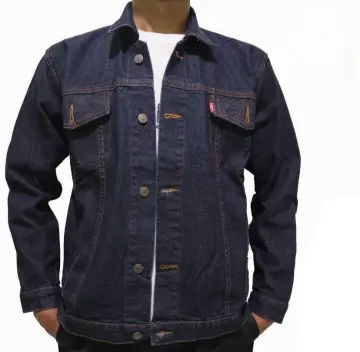 Jaket jeans best sale blue black