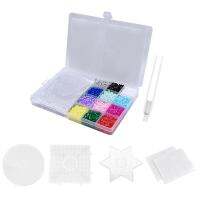 6500Pcs 12 Colors Craft Fuse Beads Kit 3Pcs Pegboards 2Pcs Ironing Paper 1Pcs Tweezer Kids s Funny DIY Toys Gifts Handcraft