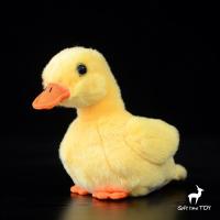 【hot】 Lifelike duck doll yellow plush toy artificial animal gift 15cm collection simulation mole