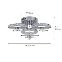 Moder Led Chandelier 35 Rings Crystal Ceiling Chandeliers Light Fixture for Bedroom Living Room Lustres Home Deco Luminaria