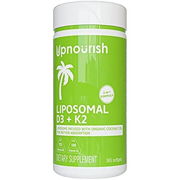 [PREORDER] UpNourish Liposomal Vitamin D3 K2 MK7 365 Softgels VIT D3