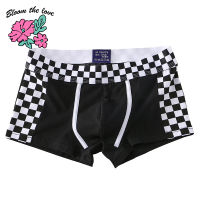 [Bloom the love] nd Plaid Patchwork Underwear Men er Homme Mens ers Panties Man Cuecas Masculina ershorts Size M-3XL