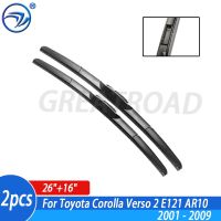 Wiper Front Wiper Blades For Toyota Corolla Verso 2 E121 AR10 2001 - 2009 Windshield Windscreen Front Window 26"+16"