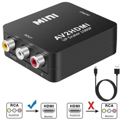 HD 1080P RCA AV Ke Hdmi-kompatibel Komposit Adaptor Konverter AV2HDMI Audio Video Kabel CVBS AV Adaptor dengan Kabel USB