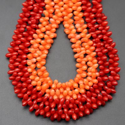 Natural Red Coral Beads Peanut Shape Loose Bead For Jewelry Making DIY Bracelet Necklace Charms Fashion Handmade Accessories 3mm DIY accessories and o