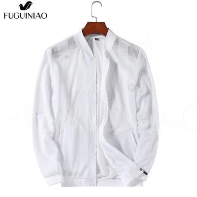 Fgn/fuguiniaoเสื้อแจ็กเก็ตสำหรับผู้ชาย,เสื้อแจ็กเก็ตกันแดดระบายอากาศได้ดีบางมากสำหรับสวมใส่ในฤดูร้อน