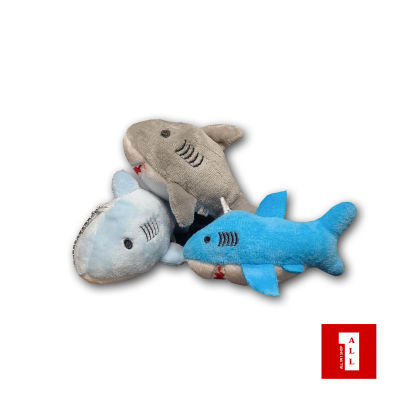 พร้อมส่ง พวงกุญแจ ตุ๊กตา ฉลามปัญ สุดน่ารัก ขนาด 13 cm สีฟ้า/สีเทา