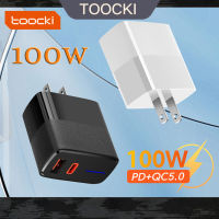 Toocki 100W เครื่องชาร์จ USB PD ชาร์จเร็ว5.0 USB Type C ที่ชาร์จเร็วอะแดปเตอร์ชาร์จสำหรับ iPhone 14 13 Pro Max Xiaomi แท็บเล็ต Samsung