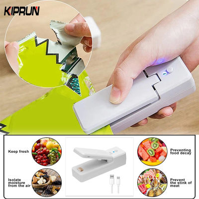 【Lucky】Mini Bag Sealer 2-In-1 Portable Heat Sealers Rechargeable Handheld Vacuum Heat Sealers &amp; Cutter For Plastic Bag Storage Food ซื้อทันทีเพิ่มลงในรถเข็น