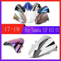 กระจกรถจักรยานยนต์สำหรับยามาฮ่า YZF-R15 V3 2017 2018 2019 2020กระจกบังลมบอลลูนคู่อุปกรณ์เสริมแฟลกเตอร์