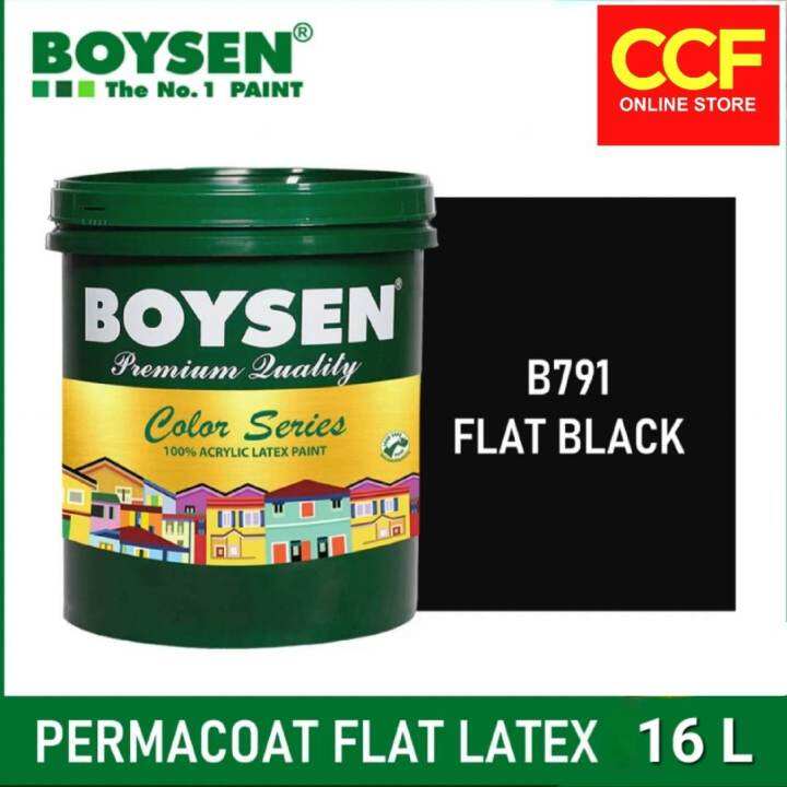 Boysen Flat Latex Flat Black 16 Liter Pail Lazada PH