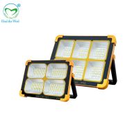 LED Solar Floodlight Rechargeable Emergency Lighting Outdoor Camping Portable Lamp Waterproof Searchlight