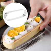 15Pcs Oval Tartlet Perforated Tart for Baking Stainless Steel Round Form Ring for Tart Mousse Pies Quiche