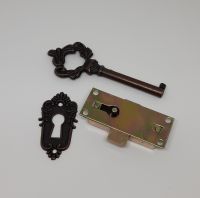 กุญแจโบราณ 30 มม. กุญแจล็อคลิ้นชัก ตู้ บานประตูเฟอร์นิเจอร์ กุญแจลิ้นชักโบราณ สีทองเหลืองรมดำ