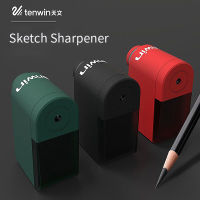 2021Tenwin Professional Sketch Pencil Sharpener Hand Crank With Container For Kids Painting Artist Stationery School Art Supplies