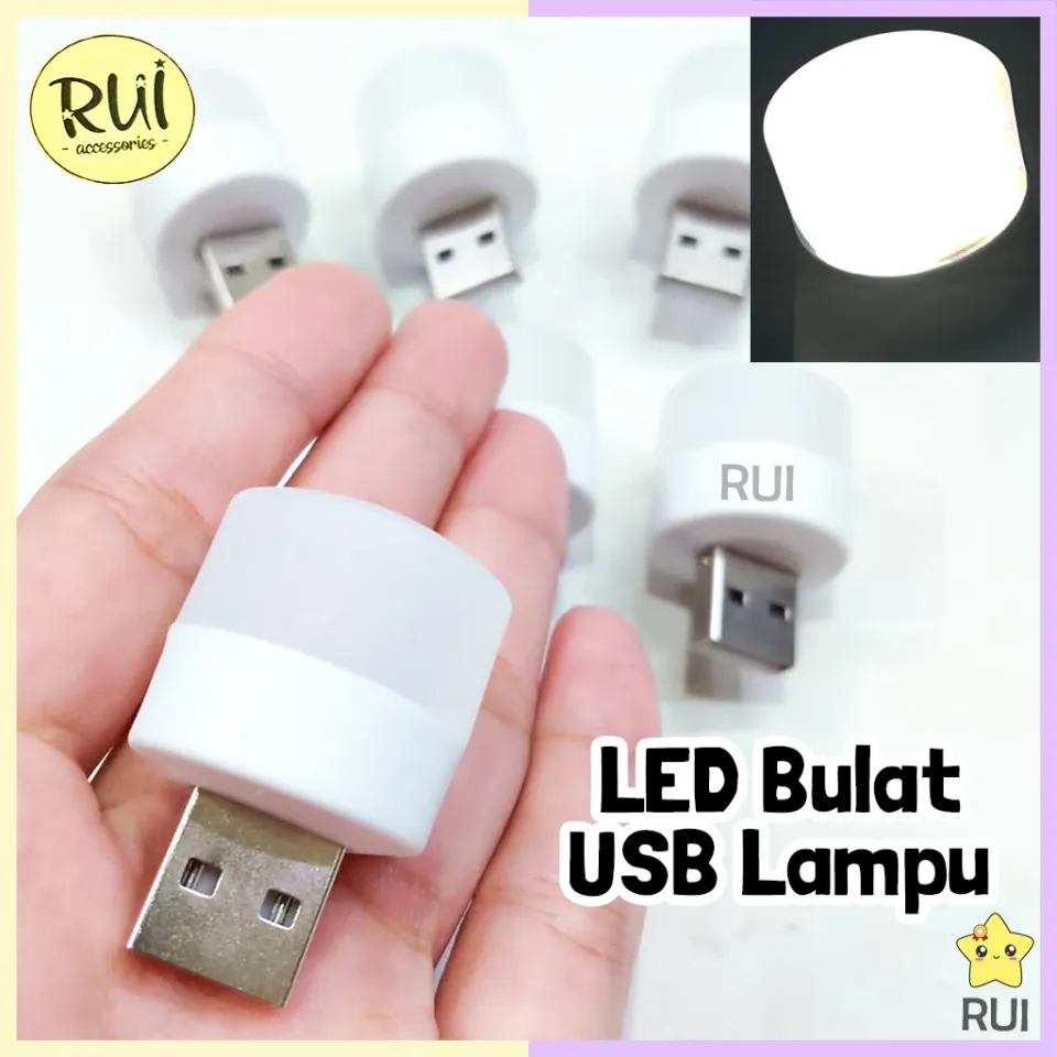 LED Bulat USB Lampu Darurat Portable Cahaya Penerang Emergency Lamp Mini  Bohlam Tidur Baca Belajar Rui