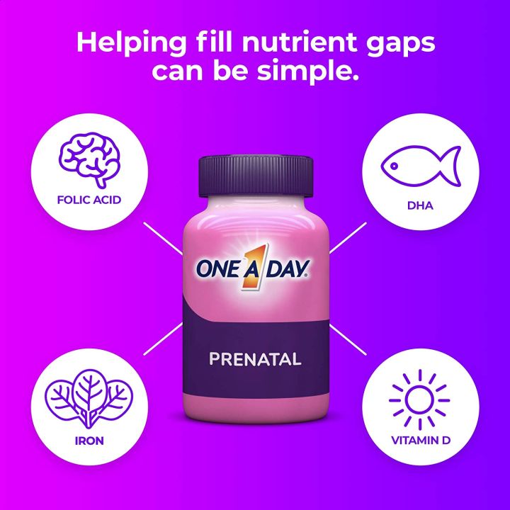 วิตามินรวม-สำหรับเตรียมตัวตั้งครรภ์-prenatal-multivitamin-with-folic-acid-dha-amp-iron-one-a-day-ก่อน-ระหว่าง-และหลังตั้งครรภ์