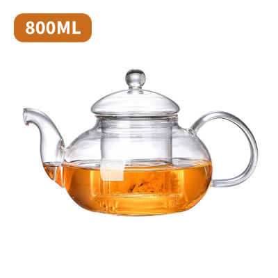 1L Glass Flower Teapot Heat Resistant GlassTea Set Tea Infuser Tea Pot Transparent Water Jug Kung Fu Tea Puer Kettle Coffee Pots