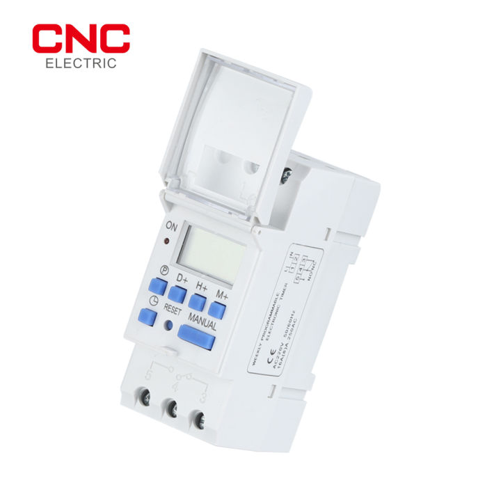 cnc-tp8a16-ac-220โวลต์16a20a30a-ราง-din-อิเล็กทรอนิกส์รายสัปดาห์7วันโปรแกรมดิจิตอลเวลาสวิทช์รีเลย์จับเวลาควบคุม