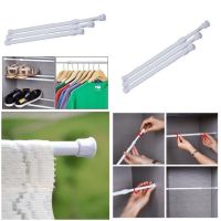 (ราวแขวนผ้าม่าน) ไม้เท้ายืดหดปรับระดับได้ราวม่านอาบน้ำรางหน้าต่างแขวน Tension Rod Curtain Shower Adjustable Rod Spring