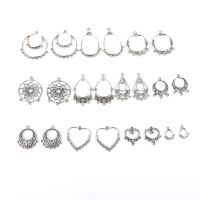 【YF】 Antique Plated Hole Brincos Conectores de Metal Liga Acessórios DIY Jóias Making 10 Pcs/lote